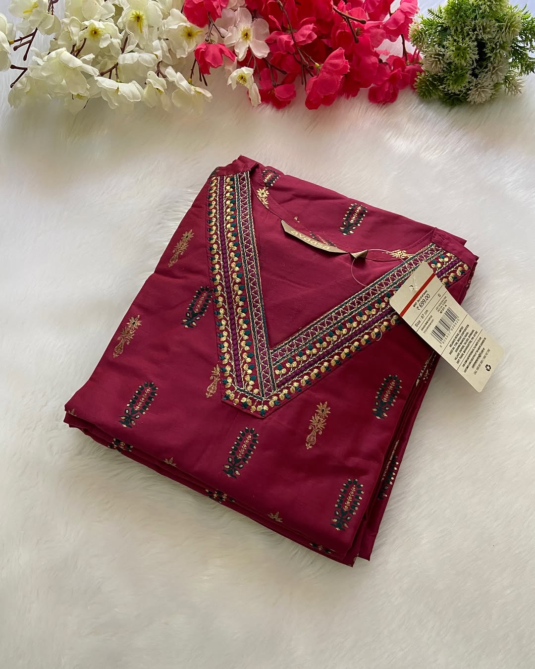 Maroon designer Kurti