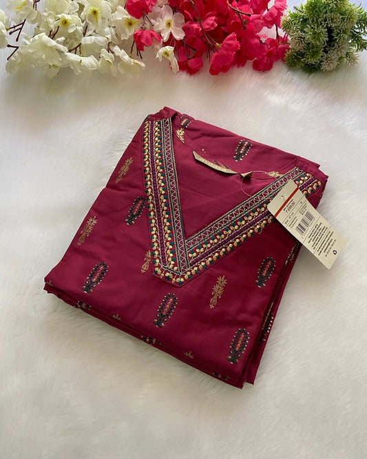 Maroon designer Kurti